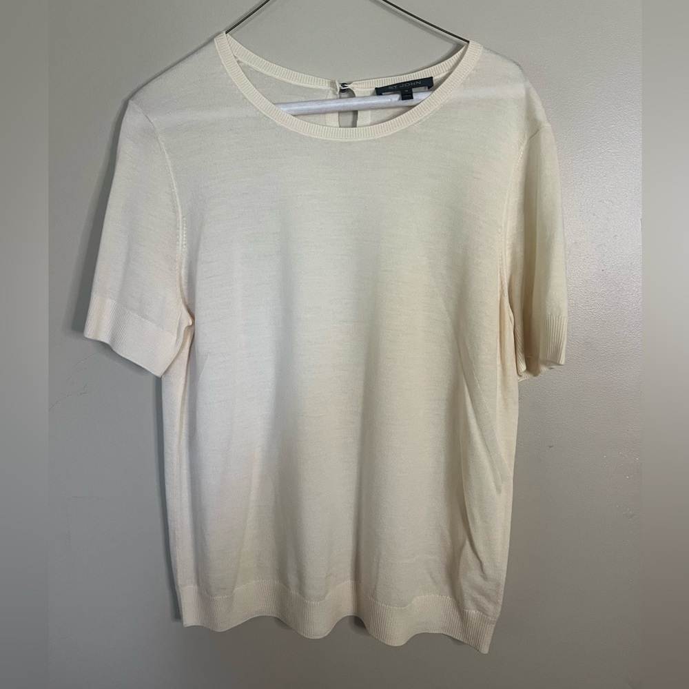 St. John M Wool Top Cream EUC